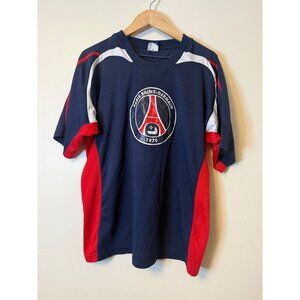 Paris Saint-Germain 1970 Logo Navy & Red Short Sleeve Jersey Mens Size M/L